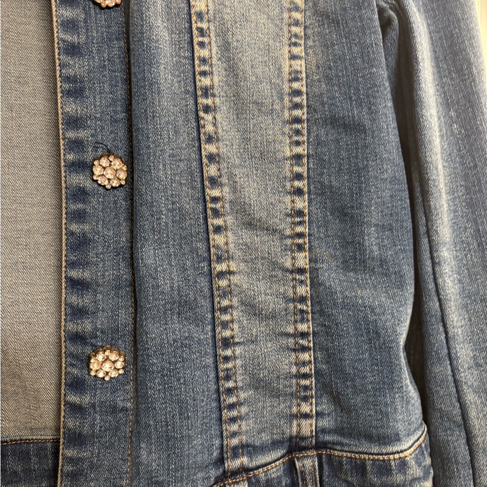 Cache Blue Denim Jacket with Jewels 6‎ - Picture 5 of 12